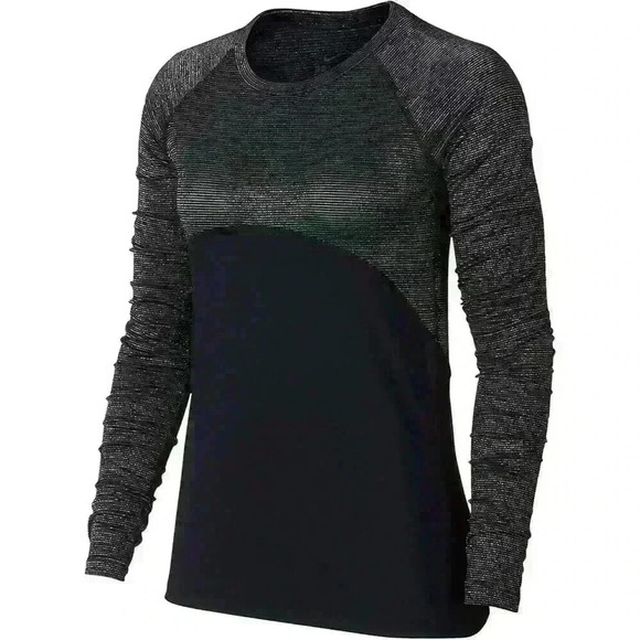 Nike Women’s‎ Pro Warm Dri-FIT Long Sleeve Training Top Black Metallic Size M - Picture 4 of 8